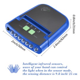 Mudder 2 Pieces LED Clip on Cap Lights USB Rechargeable Cap Flashlight Clip Waterproof Ultra Bright Hat Hands-Free Light Flashlight Headlamp for Fishing Camping Hand Work (Blue)