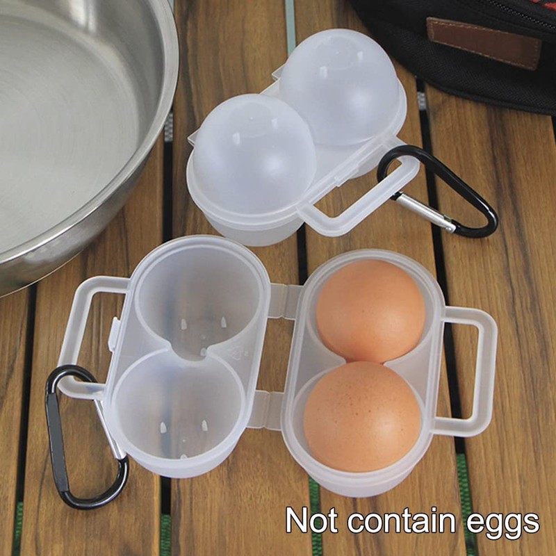 2 Pack Egg Holder Case, Portable Egg Storage Container with