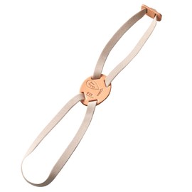 Easy Fix Luggage Belt, Easy Fixing Band, Egg-Shaped, Luggage, Travel, Carry-on Luggage, Convenient Goods, Genuine Leather, Made in Japan, Sunset Beige