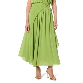 The Drop Women’s Spinach Layered Chiffon Maxi Skirt, M