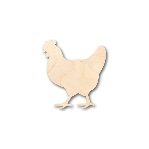Unfinished Wood Hen Chicken Shape Farm Animal Craft up to