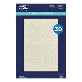 Spellbinders Geo Quilt 3D Embossing Folder by Simon Hurley, Clear