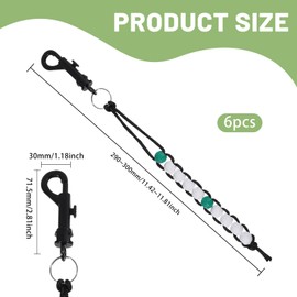 CHGCRAFT 6 Stück Golf Perlenzähler Golf Perlen Punktezähler mit Karabinerhakenverschlüssen Verschließbare Stitch Marker für Schiedsrichter Caddy Golfer, Weiß
