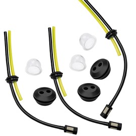 Petrol Filter Kit, 3 Set Universal Mower Fitting Kit Including 3 Strimmer Fuel Line + 3 Rubber Grommets Seal + 3 Filter Primer Bulb Petrol Hose Seal for Brush Cutter Timbertech
