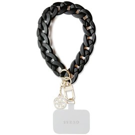 GUESS GUOUCBMC4MK Universal Big Hand Strap Black Acrylic 4G Charm, Acrylic/metal