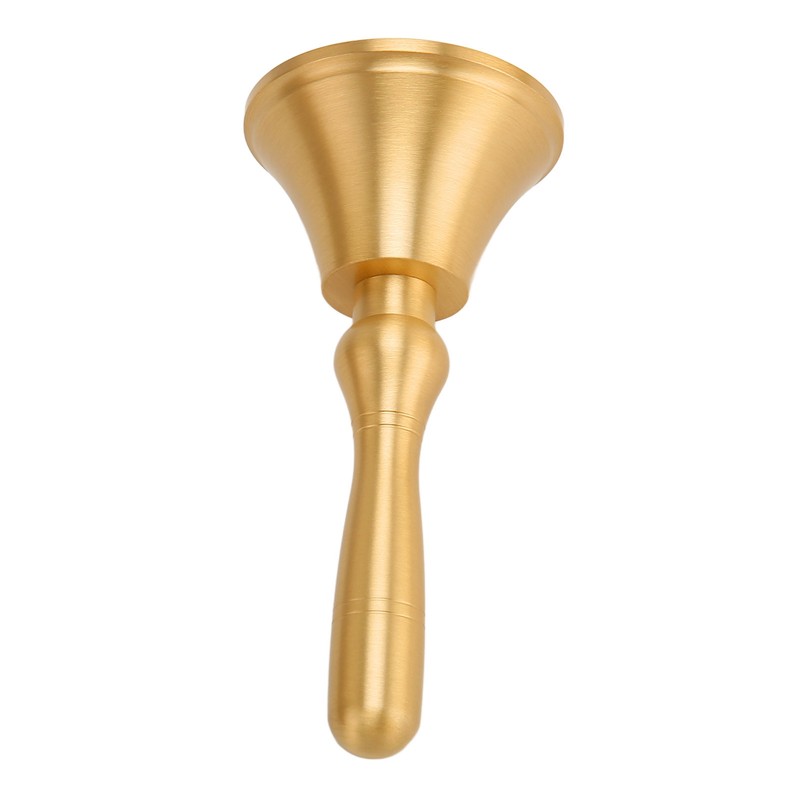 Hand Call Bell Easy Cleaning Portable Brass Material 13x6.5cm Decorative
