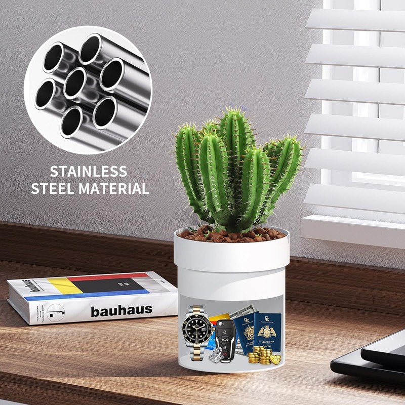 Sdstone Fireresistant Waterproof Flower Pot Diversion Safe with Fireproof Money