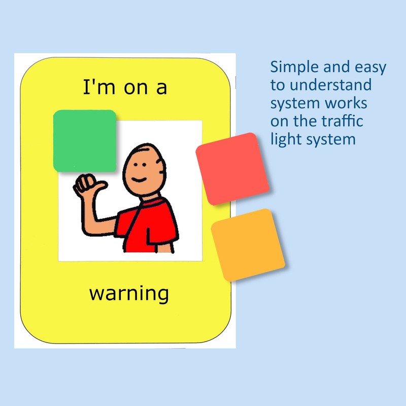 Visual Behaviour Warning Board – Traffic light Behaviour Symbol Card