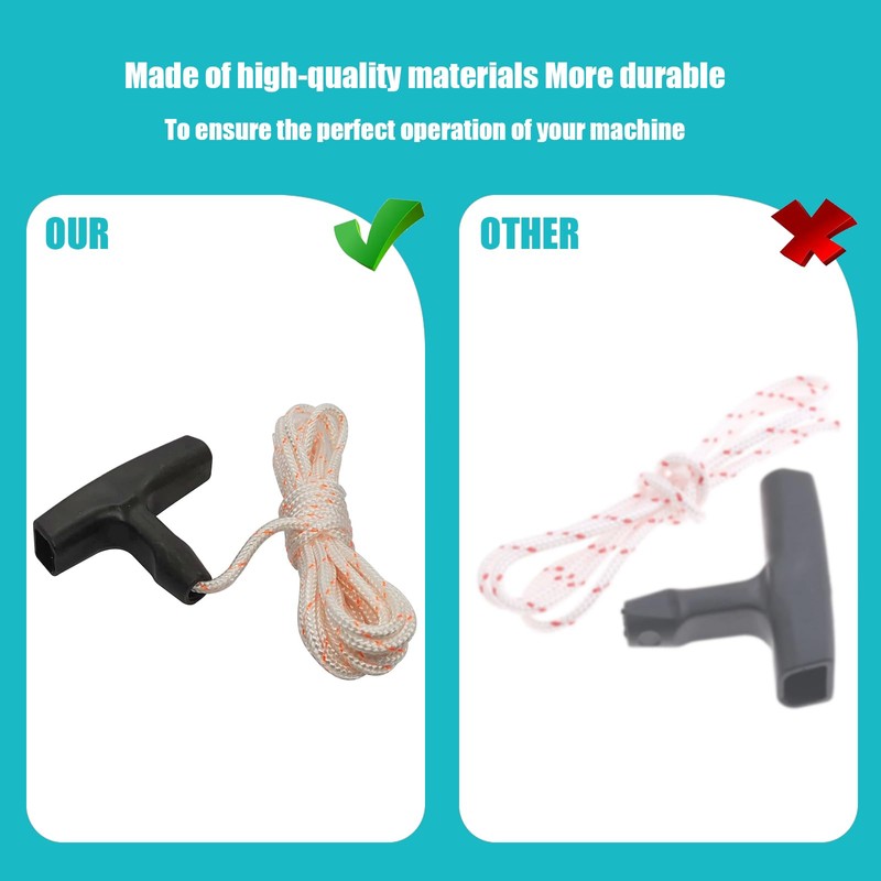 Bopurtotly New Recoil Starter Rope 3-Meter Pull Cord with Starter