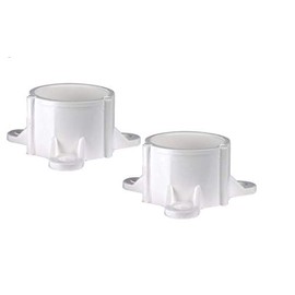 hwojjha Screw Tab Caps for Schedule 40 PVC Pipes Furniture Grade (2 Pieces) (1-1/4 inch)