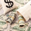 Boao 24 Piece Canvas Money Bag Pouch with Drawstring Closure