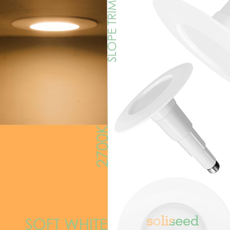 Soliseed 4 Inch LED Can Lights Length Adjustable Recessed Lights
