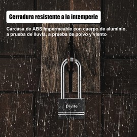 Diyife 2PCS Largo Candado con Llave de Aluminio, 40 MM Impermeable Candado Pequeño, Candados de 4 Llaves, Candado Resistente al Agua para Escuela, Puerta, Taquillas, Armarios, Negro