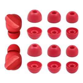 Replacement Silicone Ear Tips for Beats Studio Buds/Fit Pro/Studio Buds+ Headphone, 6 Pairs Earbuds Eartips L/M/S, Eargels Set Fit in Case, Earplug Ear Cap, Ear Buds Accessories-Red