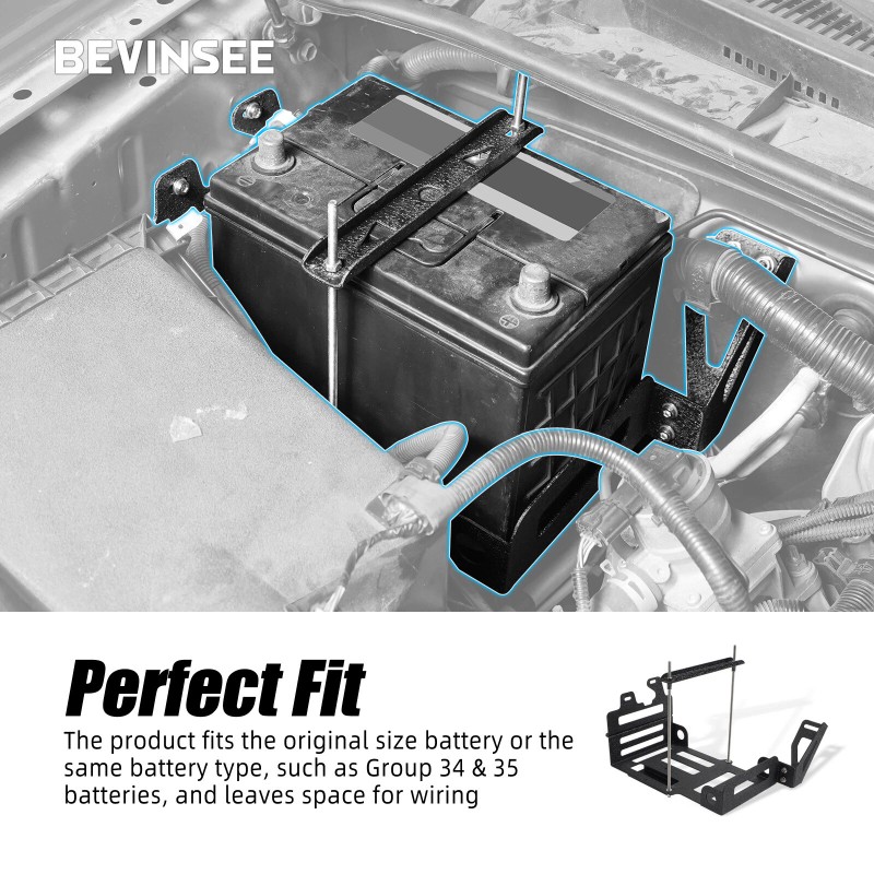BEVINSEE Secondary Battery Box Charging Relay Mounting Points For Toyota