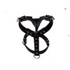 Beautiful Plain Black Medium Leather Dog Harness fits many dogs