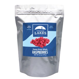 Thousand Lakes Freeze Dried Fruit - Raspberries - Bulk 5.6 ounces | No Sugar Added | 100% Whole Raspberries
