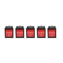 Interruptor Basculante de Barco de 4 Pines ON-Off 30A Soldadora Máquina de Soldadura Interruptor Basculante de Encendido/apagado Tipo Barco de 4 Pines IP65 Impermeable Y a Prueba de Polvo(5PCS)