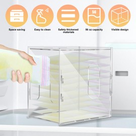 Foribyw Breast Milk Storage Organizer Clear Acrylic Breastmilk Freezer Organizer Detachable Breast Milk Storage Tower for Fridge Freezing Breast Milk