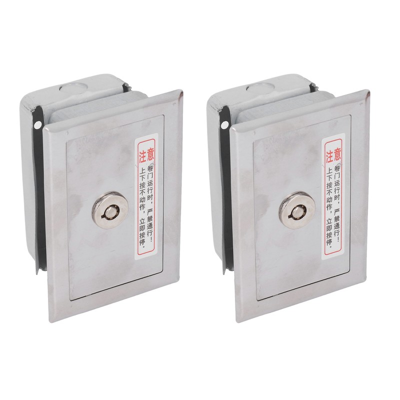 2Pcs Key Switch Box Stainless Steel Universal with Keys Accessory
