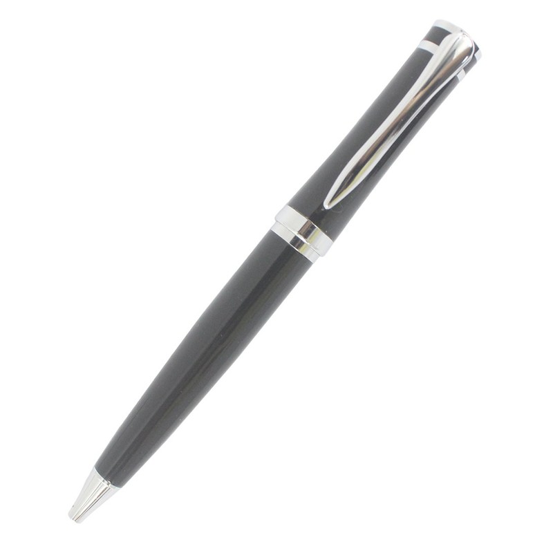 Abcsea Genius Metal Ballpoint Pen, Silver Clip - Black