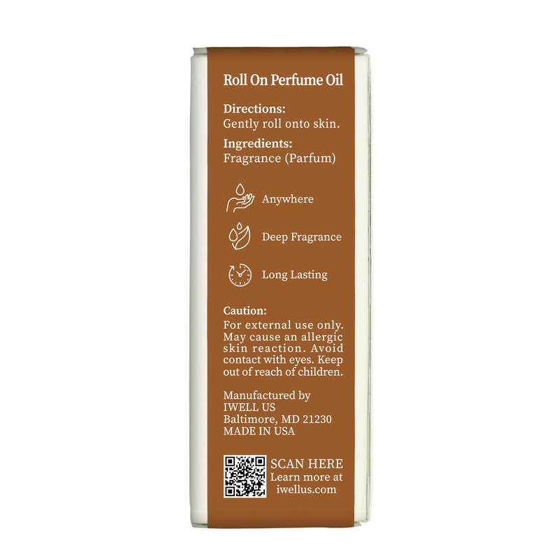 Well's Oil Roll-On Perfume Oil (Frankincense) | Long-Lasting | Paraben-Free