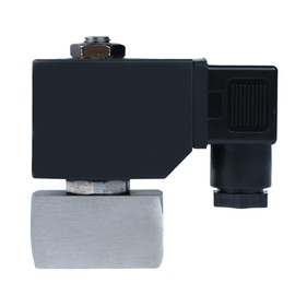 U.S. Solid 1/4" High Pressure Solenoid Valve, 12V DC, Stainless Steel, 100 bar, -76°F to 248°F – Heat-Resistant, High-Pressure Valve for Industrial Use, Water, Gas, Oil and Fluid Control