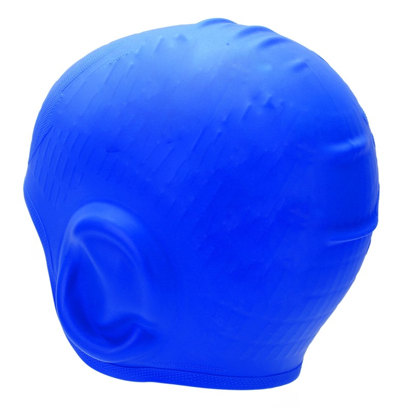 Waterproof Silicone Swimming Cap with Ear Protection 3D Strong Elasticity