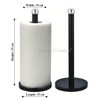 Royal Cuisine Freestanding Black Metal Tissue Roll Paper Towel Pole