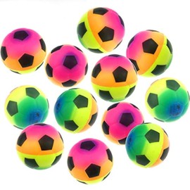 Akusety Mini Sports Stress Balls: Rainbow Squeeze Balls, Fun 12-Pack Foam 2.5'