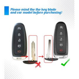BestKeys DIY Set,Smart Keyless Car Key Fob for Ford Fit for 2017-2019 Escape 2013-2016 Focus SE and Titanium M3N5WY8609 315 mhz (DIY Setup Bundles with Flat Blade)