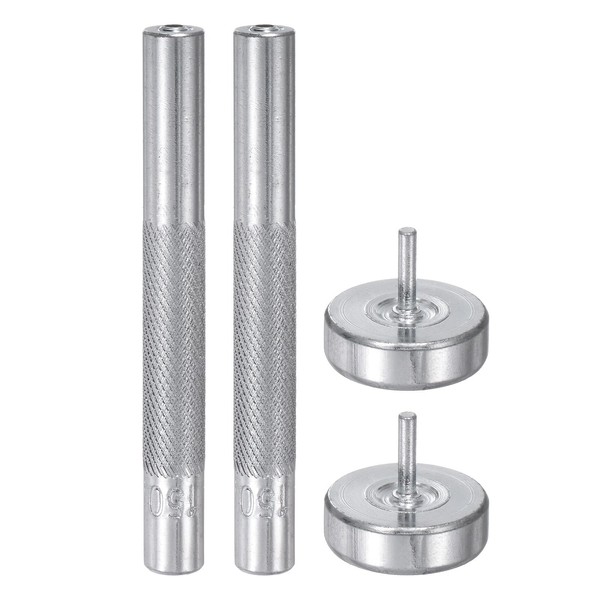 HARFINGTON 2Set Eyelet Hole Punch Die Tool 4mm 45# Steel