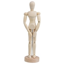 Janrax 12 Inch Artists Wooden Manikin - Moveable Adjustable Limbs Human Mannequin Art