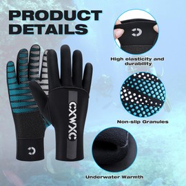 CXWXC Neoprene Gloves Men's Diving Gloves, 3 mm Neoprene Gloves, Non-Slip Warming for Men and Women
