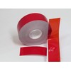 Transparent Vinyl Tape with Self-Adhesive. (2 inch x 25 ft, Red)