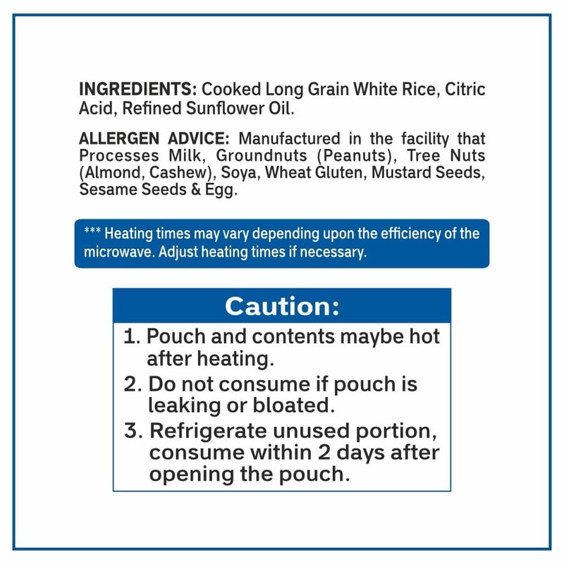 Eat Regal Long Grain White Rice, Non-GMO, Fully Cooked, Microwaveable,