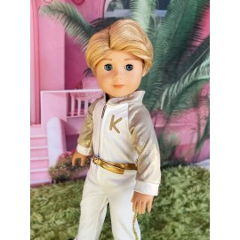 Fashion Collection Boy Disco Jumpsuit Gold for American Girl and 18” Dolls