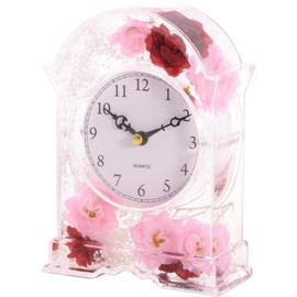 Royal Arden Acrylic Underwater Flower Clock Mixed Rose 58783 w11/d5/h15cm