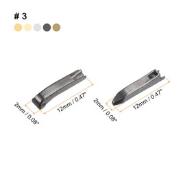 sourcing map Double Open Zipper Repair Latch Kits, #3 Insert Pins for Jacket Coat Two-Way Separating Zippers (5Colors, 10 Pairs)