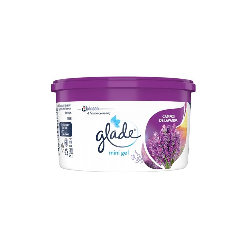 Glade Aromatizante para Hogar Mini Gel Aroma Campos de Lavanda,