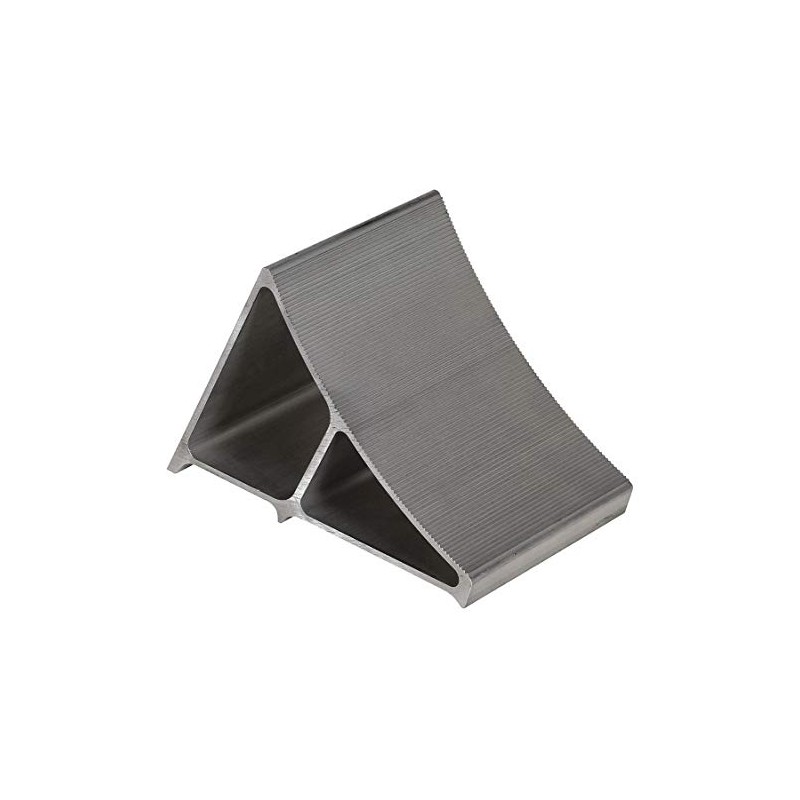 Wheel Chock, 7 in W, Silver