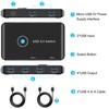 USB 3.0 Switch, ABLEWE USB Switcher 2 Computers Sharing 4