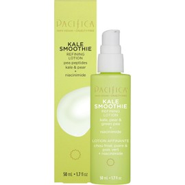 Pacifica Beauty Kale Smoothie Refining Lotion Face Moisturizer Serum Assists Redness, Pores, Textures, Tone Supergreens, Kale, Aloe, Niacinamide, Green Pea, Vitamin C + E Hydration, Vegan
