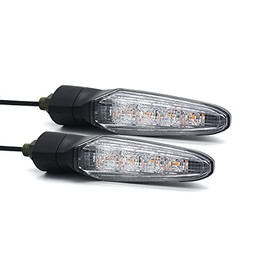 DEMYPROX Universal LED Turn Signal Light for Yamaha XSR900 MT07 MT09 MT10 MT-125 FZ-07 YFZ-R1 FZ-10 YFZ-R6 for Honda 500R 600RR 650F CRF450 Grom125 (Clear)