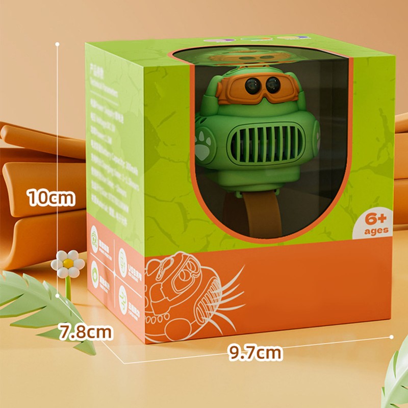 Dinosaur Projection Watch Fan Small Cartoon 3 Wind Speed Fan