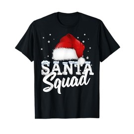 Team Christmas Santa Squad Family Matching Christmas Tree T-Shirt