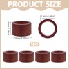 PH PandaHall Pack of 6 Wooden Napkin Rings for Weddings,