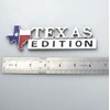 1x Metal Chrome TEXAS Edition Star Sate Flag Emblem Fender