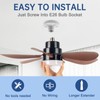 Socket Fan Light, E26 Screw in Lightbulb Fan with 1