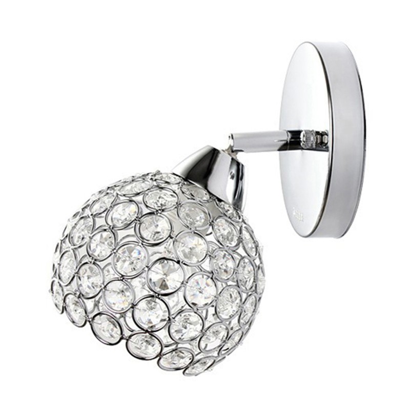 Crystal Wall Sconces Modern Wall Lamp G9 LED Round Bedroom